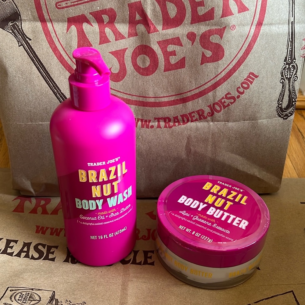 Trader Joe Brazil nut body wash and body butter
